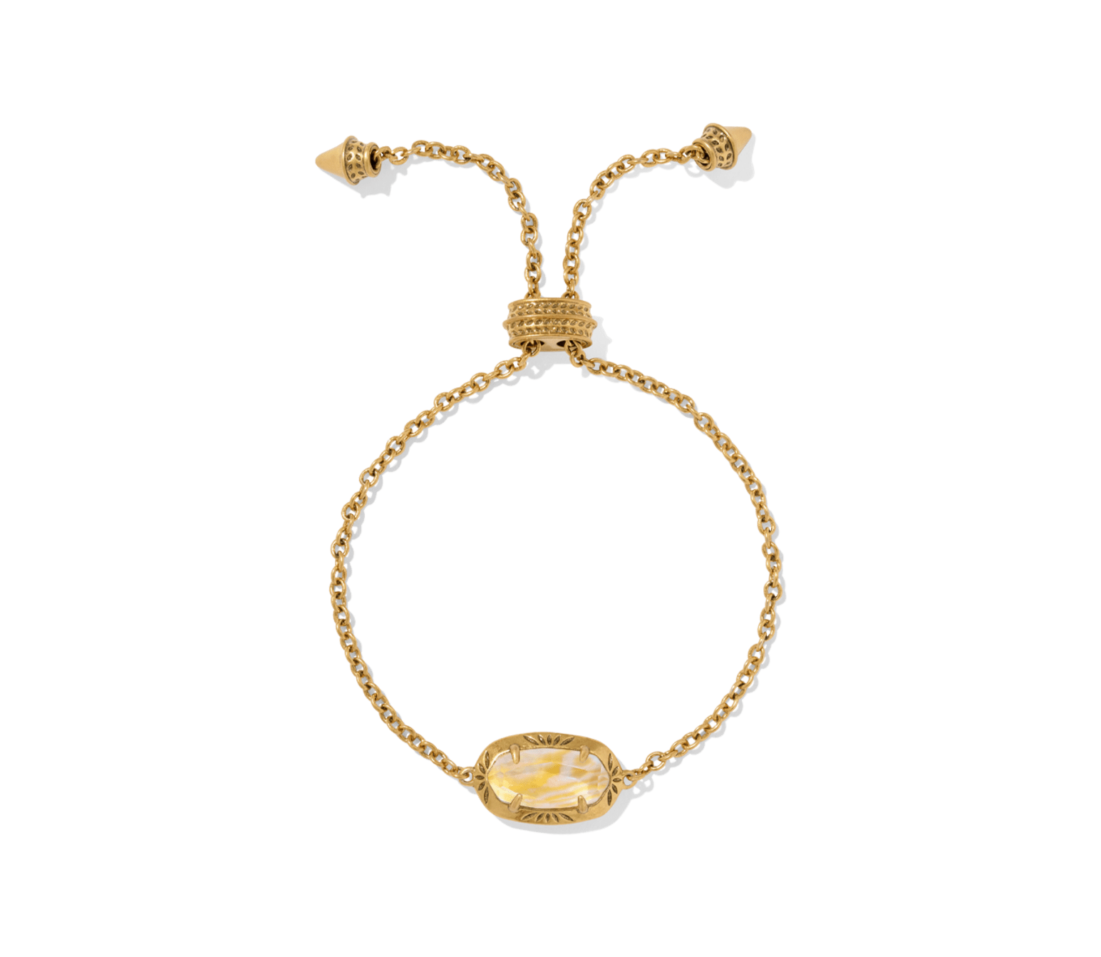 Elaina Etch Frame Delicate Chain Bracelet