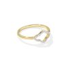 Abbie 14k Yellow Gold Pave Open Frame Band Ring