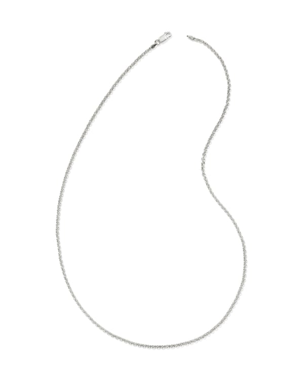 Axel 24" Chain Necklace in Oxidized Sterling Silver