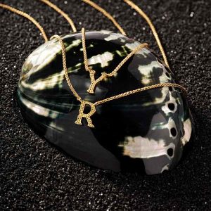 Beau Letter Y Pendant Necklace in Vintage Gold - alternate view