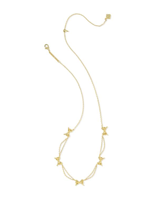 Bow Gold Strand Necklace - alternate view