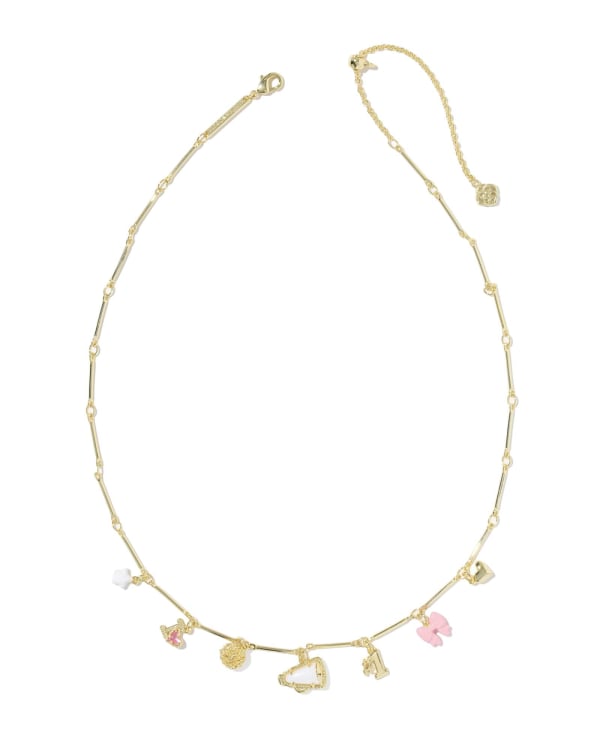 Cheer Gold Charm Necklace - alternate view