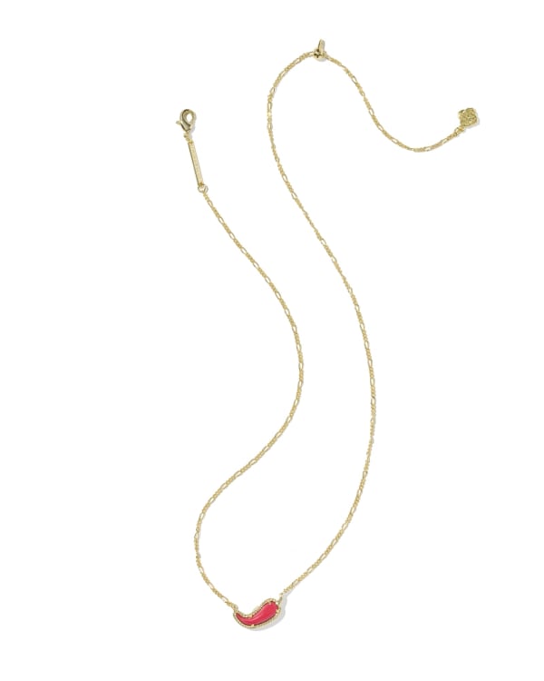 Chili Pepper Gold Short Pendant Necklace - alternate view