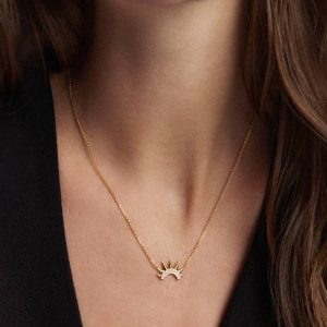 Crown 18k Yellow Gold Vermeil Short Pendant - view 2