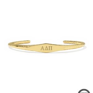 Alpha Delta Pi 18k Yellow Gold Vermeil Davie Cuff Bracelet