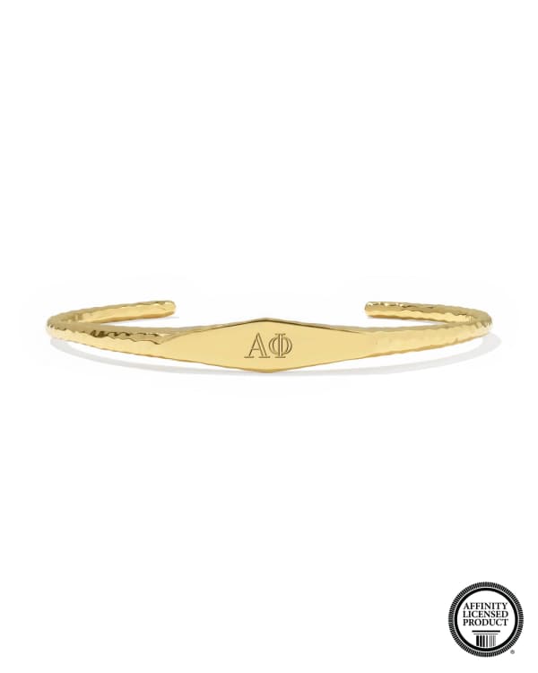 Alpha Phi 18k Yellow Gold Vermeil Davie Cuff Bracelet