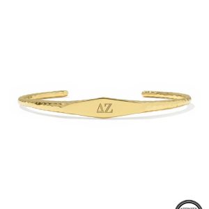 Delta Zeta 18k Yellow Gold Vermeil Davie Cuff Bracelet