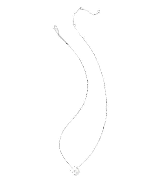 Dira Sterling Silver Carved Stone Pendant Necklace - alternate view