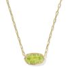 Elisa Luxe Gold Short Pendant Necklace