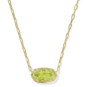 Elisa Luxe Gold Short Pendant Necklace