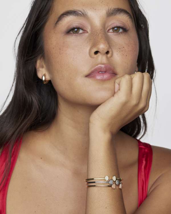 Emilie Gold Cuff Bracelet - view 2