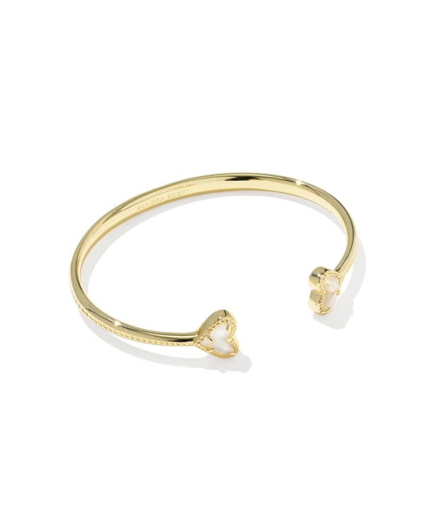 Framed Ari Heart Gold Cuff Bracelet
