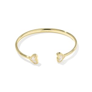 Framed Ari Heart Gold Cuff Bracelet - view 2