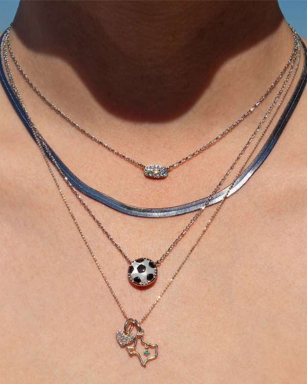 Grayson Silver Pendant Necklace in White CZ - alternate view
