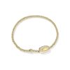 Grayson Gold Stretch Bracelet in Dichroic Glass