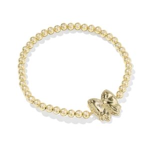 Haley Bow Gold Stretch Bracelet - view 2