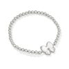 Haley Bow Silver Stretch Bracelet