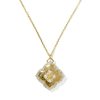 0.17 ct Heirloom Dira 14k Yellow Gold Locket Short Pendant Necklace