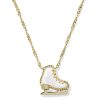 Ice Skate Gold Short Pendant Necklace
