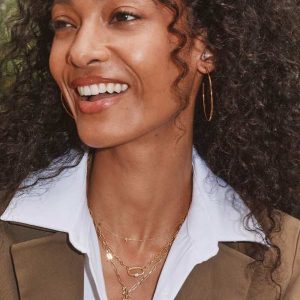 Keeley 50mm Hoop Earrings in 18k Gold Vermeil - view 2