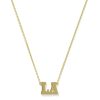 LA Pendant Necklace in 18k Gold Vermeil