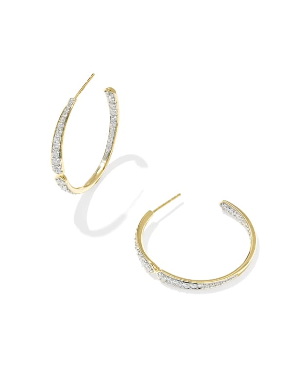 1.41 ct Lab Grown Diamond Adia 14k Yellow Gold Hoop Earrings