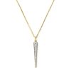 0.23 ct Lab Grown Diamond Adia 14k Yellow Gold Short Pendant Necklace