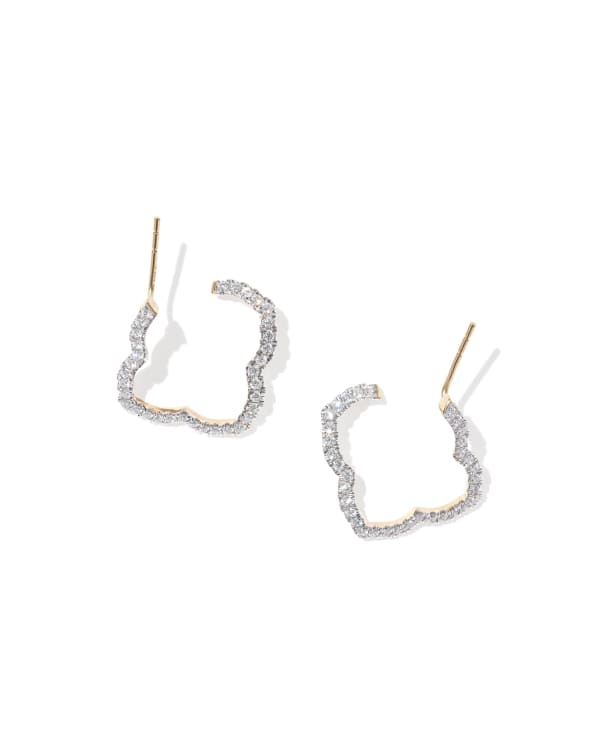 0.53 ct Lab Grown Diamond Dira 14k Yellow Gold Open Frame Earrings