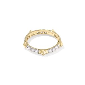 0.76 ct Lab Grown White Diamond Astrid 14k Yellow Gold Band Ring