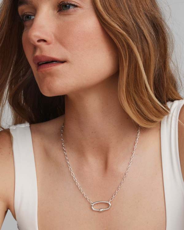 Large Bristol Sterling Silver Necklace - alternate view