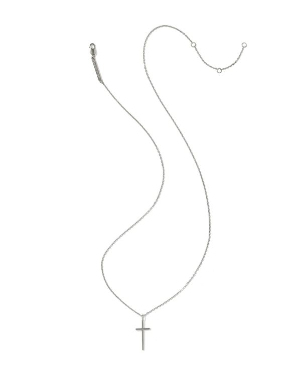 Large Sterling Silver Cross Pendant - view 2