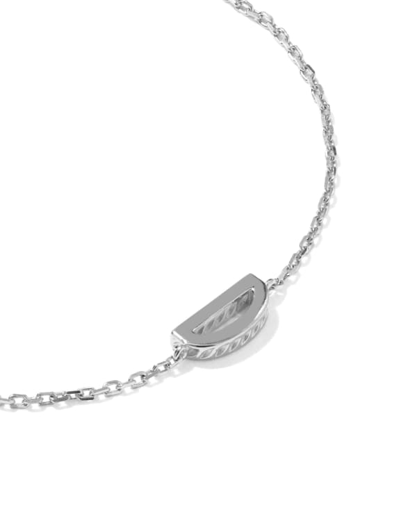 Letter D Sterling Silver Initial Bracelet - view 2