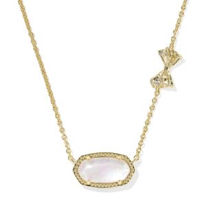 Kendra Scott x LoveShackFancy Bow Gold Elisa Necklace