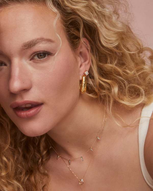 1.5 ct Lab Grown Diamond Michelle 14k Yellow Gold Stud Earrings - view 2