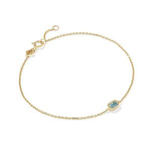 Marisa 14k Yellow Gold December Oval Solitaire Bracelet