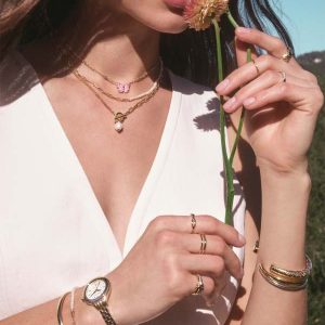 Markie Gold Half Chain Necklace - alternate view
