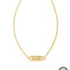 Alpha Delta Pi Pendant Necklace in 18k Gold Vermeil
