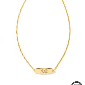 Alpha Phi Pendant Necklace in 18k Gold Vermeil