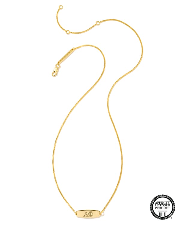 Alpha Phi Pendant Necklace in 18k Gold Vermeil - alternate view