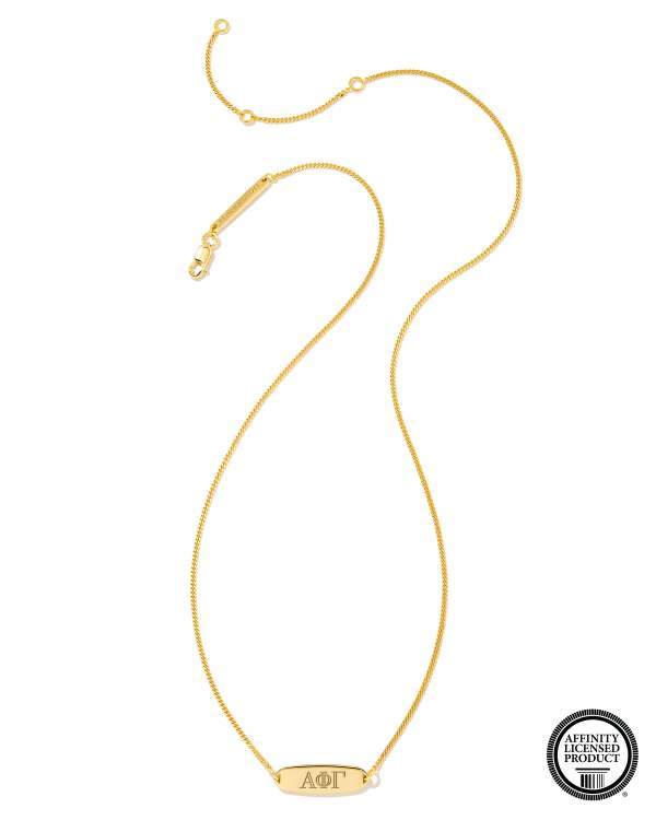 Alpha Phi Gamma Pendant Necklace in 18k Gold Vermeil - alternate view
