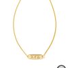 Chi Upsilon Sigma Pendant Necklace in 18k Gold Vermeil