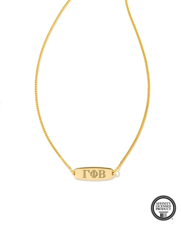 Gamma Phi Beta Pendant Necklace in 18k Gold Vermeil