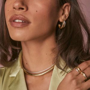 Meg Mixed Metal Double Collar Necklace - alternate view