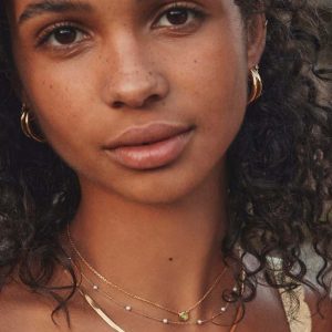 Meg Double Hoop Earrings in 18k Gold Vermeil - view 2