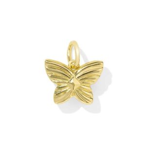 Metal Brinley 18k Gold Vermeil Butterfly Charm