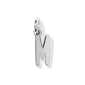 Metal Letter M Sterling Silver Charm
