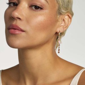 Mini Elisa Abbie Gold Convertible Huggie Earrings - view 2