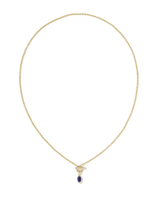 Mini Elisa Gold Toggle Short Pendant Necklace - alternate view