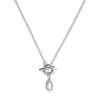 Mini Elisa Silver Toggle Short Pendant Necklace