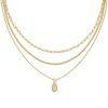 Mini Elisa Gold Triple Strand Necklace